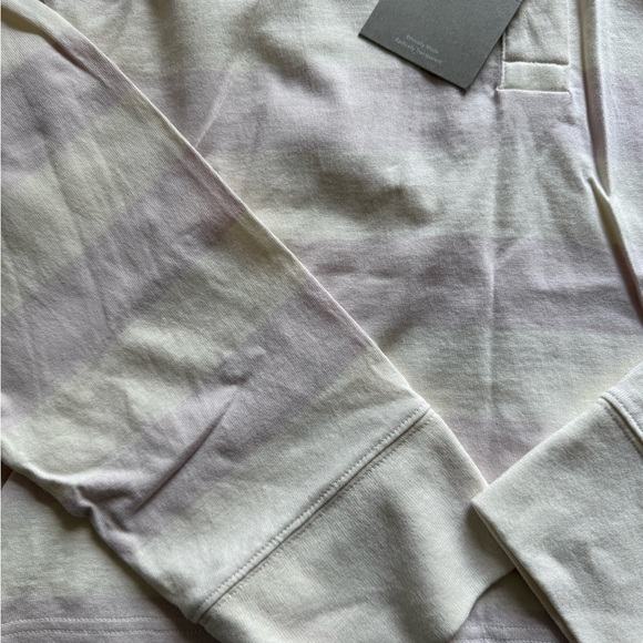 Purple and white striped long-sleeved rugby , NWT - Picture 7 of 8